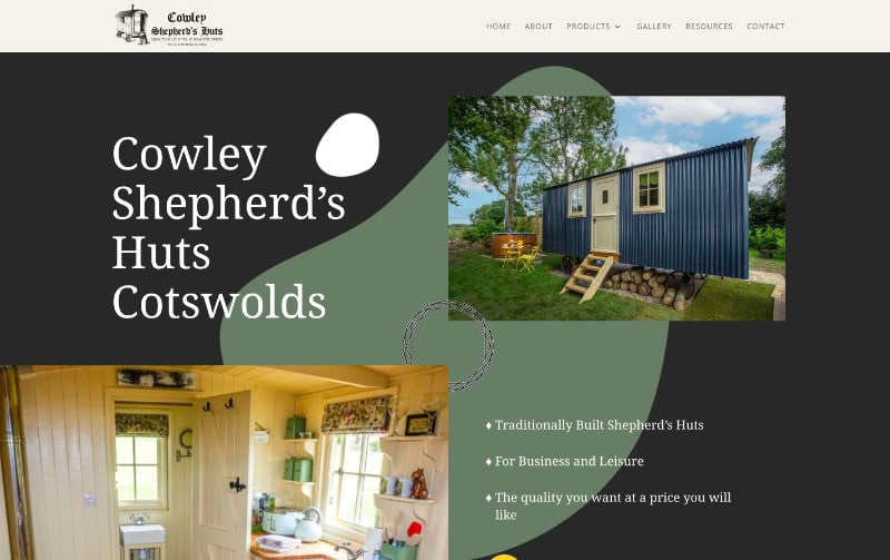 Cowley Shepherd’s Huts Cowley Shepherd's Huts website